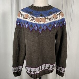 Vintage Northern Reflections Pine Tree Cabin Knit Sweater